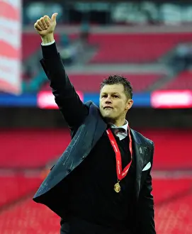 March Prints: Steve Cotterill Celebrates with Fans: Bristol City's JPT Victory (22/03/2015)