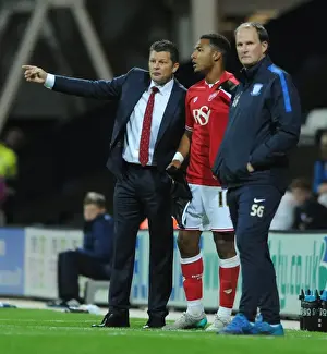 Preston North End V Bristol City Prints: Steve Cotterill Conferencing with Liam Moore: Bristol City vs Preston North End
