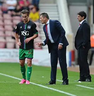 Framed Print : Steve Cotterill Gives Instructions to Joe Bryan during Middlesbrough vs. Bristol City Championship Match Framed Print : Steve Cotterill Gives Instructions to Joe Bryan during Middlesbrough vs. Bristol City Championship Match