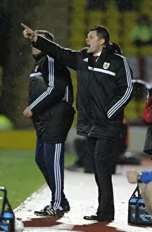 Images Dated 14th January 2014: Steve Cotterill Guides Bristol City in FA Cup Replay at Vicarage Road