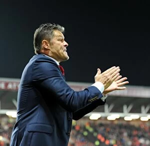 Images Dated 16th October 2015: Steve Cotterill Guides Bristol City Against Nottingham Forest in Sky Bet Championship (October 16)