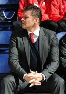 Framed Print : Steve Cotterill Guides Bristol City at Preston North End, April 2015
