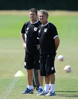 Training - 2 July 2014 Prints: Steve Cotterill at the Helm: Bristol City Football Training Session, July 2014