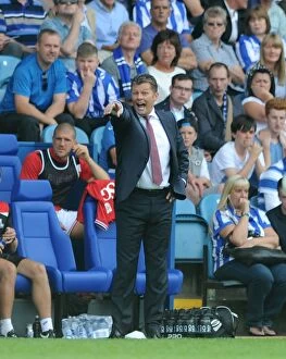 Images Dated 8th August 2015: Steve Cotterill at the Helm: Bristol City vs Sheffield Wednesday