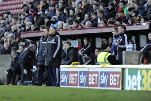 Bradford City V Bristol City Prints: Steve Cotterill and John Pemberton of Bristol City at Bradford City's Coral Windows Stadium