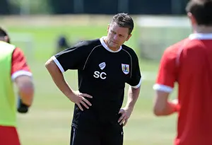 Training - 2 July 2014 Prints: Steve Cotterill: Leading the Charge at Bristol City Training, July 2014