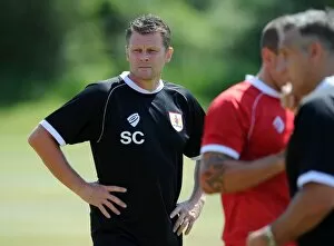Images Dated 2nd July 2014: Steve Cotterill Leading Training Session at Bristol City Football Club, July 2014