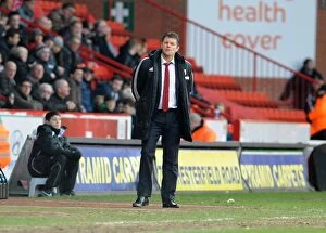 Images Dated 22nd February 2014: Steve Cotterill Leads Bristol City at Bramall Lane Against Sheffield United (February 2014)
