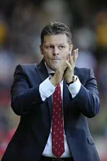 Images Dated 12th August 2014: Steve Cotterill Leads Bristol City in Capital One Cup Clash Against Oxford United