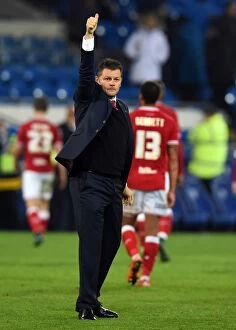 Images Dated 26th October 2015: Steve Cotterill Leads Bristol City at Cardiff City Stadium (October 2015)