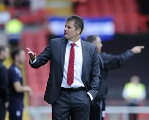 Steve Cotterill Leads Bristol City Against Colchester United, Sky Bet League One, 2014