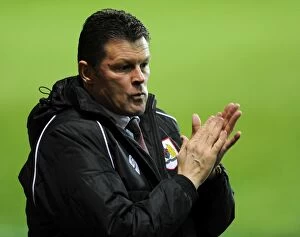 Images Dated 10th December 2014: Steve Cotterill Leads Bristol City Against Coventry City in Johnstones Paint Trophy Match