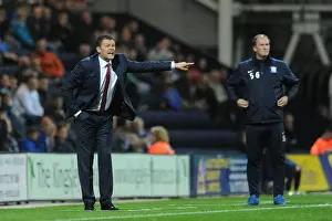 Framed Print : Steve Cotterill Leads Bristol City at Deepdale against Preston North End, Sky Bet Championship Framed Print : Steve Cotterill Leads Bristol City at Deepdale against Preston North End, Sky Bet Championship