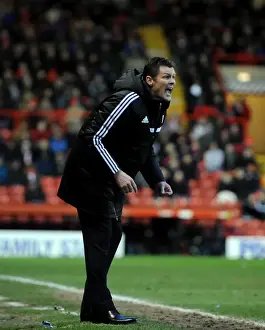 Bristol City V Carlisle United Prints: Steve Cotterill Leads Bristol City on the Field: Ashton Gate