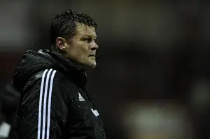 Bristol City V Coventry City Prints: Steve Cotterill Leads Bristol City on the Field against Coventry City, February 2014