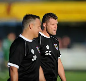 Framed Print : Steve Cotterill Leads Bristol City in Pre-Season Friendly against Weston Super Mare, 2014