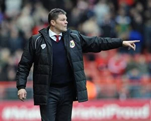Images Dated 14th February 2015: Steve Cotterill Leads Bristol City Against Sheffield United, 14/02/2015