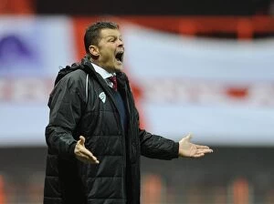 Images Dated 17th February 2015: Steve Cotterill Leads Bristol City in Sky Bet League One Clash vs. Peterborough United, 2015