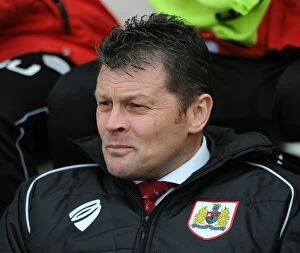 Images Dated 21st February 2015: Steve Cotterill Leads Bristol City in Sky Bet League One Match against Colchester United