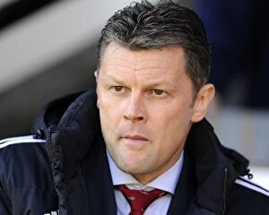 Images Dated 12th April 2014: Steve Cotterill Leads Bristol City at Walsall, League One Clash (April 2014)