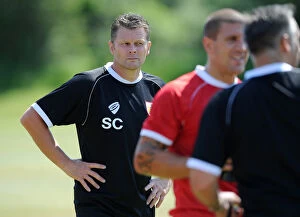 Images Dated 2nd July 2014: Steve Cotterill Leads Training at Bristol City Football Club - July 2, 2014