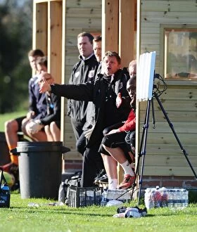 Images Dated 3rd November 2014: Steve Cotterill Leads Training Session at Bristol City: Youth Development League Match vs