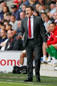 Steve Cotterill: Passionate Manager on the Sideline during Bristol City vs. Fleetwood Town, Sky Bet League 1 Match, 2014