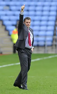 Coventry City V Bristol City Prints: Steve Cotterill Salutes Coventry Fans: Bristol City Manager's Victory Gesture at Ricoh Arena
