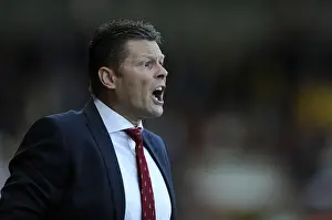 Capital One Prints: Steve Cotterill Shouting Instructions at Ashton Gate: Bristol City vs Oxford United