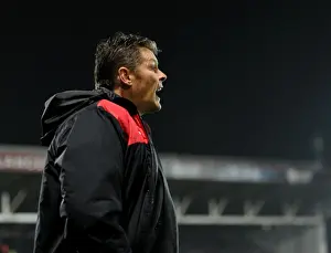 Steve Cotterill Shouts Instructions at Ashton Gate: Bristol City vs. Wolverhampton Wanderers, Sky Bet Championship (03/11/2015)
