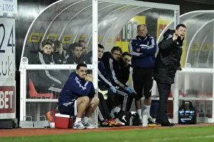 Watford V Bristol City Replay Prints: Steve Cotterill Shouts Instructions in FA Cup Replay: Watford vs. Bristol City
