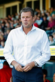 Images Dated 30th July 2015: Steve Cotterill Watches as Bristol City Face Yeovil Town, 2015