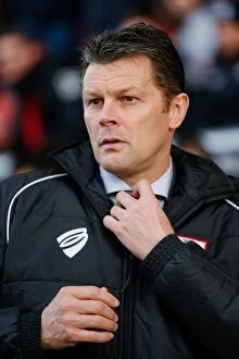 Images Dated 20th December 2014: Steve Cotterill Watches as Crewe Alexandra Takes on Bristol City, 2014