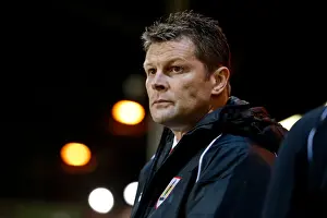 Peterborough V Bristol City Prints: Steve Cotterill Watching On: Peterborough United vs. Bristol City, 181114