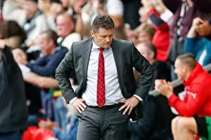 Images Dated 20th September 2014: Steve Cotterill's Disappointment: 3-3 Draw Between Fleetwood Town and Bristol City