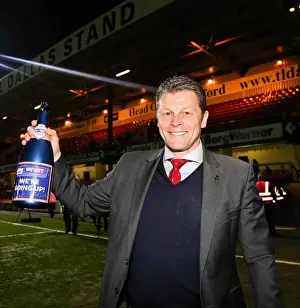 Bradford City V Bristol City (Promotion) Prints: Steve Cotterill's Euphoric Promotion Moment with Bradford City Fans