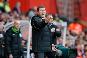 Bristol City V West Ham Prints: Steve Cotterill's Intense Focus: Bristol City vs
