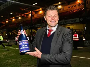 Bradford City V Bristol City (Promotion) Prints: Steve Cotterill's Promotion Triumph: Celebrating with Bradford City Fans at Valley Parade