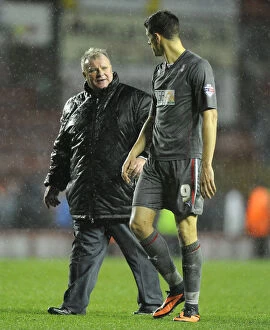 Images Dated 14th December 2013: Steve Evans and Alex Revell of Rotherham United Leave Ashton Gate After Bristol City Showdown