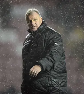 Framed Print : Steve Evans Goes Head-to-Head with Bristol City in Sky Bet League One Clash, December 2013 Framed Print : Steve Evans Goes Head-to-Head with Bristol City in Sky Bet League One Clash, December 2013