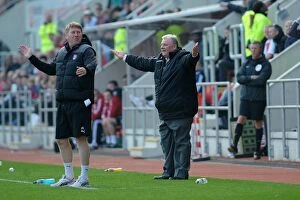 Images Dated 29th March 2014: Steve Evans Leads Rotherham United Against Bristol City, 29/03/2014
