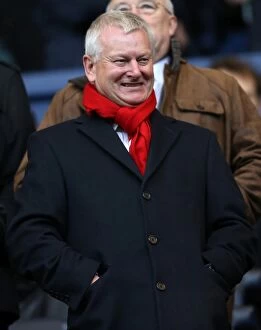 Images Dated 30th November 2013: Steve Lansdown at Deepdale: Bristol City Chairman Amidst the Football Action (November 2013)