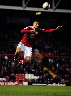 Steven Caulker in Action: Bristol City vs Sheffield United, Championship Football Match, 27th November 2010 - Ashton Gate Stadium