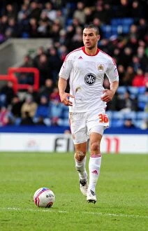 Images Dated 22nd January 2011: Steven Caulker of Bristol City Faces Off in Championship Clash against Crystal Palace