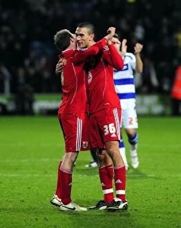 Images Dated 3rd January 2011: Steven Caulker's Championship-Winning Moment: Celebrating with Bristol City at QPR