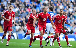 Images Dated 16th October 2010: Steven Caulker's Goal: Bristol City Takes 1-0 Lead Over Cardiff City, Npower Championship 2010