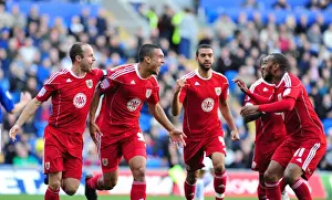 Framed Print : Steven Caulker's Stunner: Bristol City Takes 1-0 Lead Over Cardiff City, Npower Championship 2010