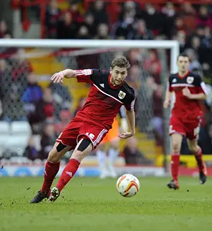 Bristol City V Nottingham Forest Prints: Steven Davies in Action: Bristol City vs Nottingham Forest, 2013