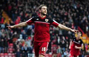Images Dated 9th March 2013: Steven Davies' Brace: Bristol City's Triumph over Middlesbrough in Npower Championship (2013)