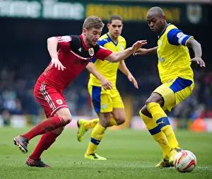 Bristol City V Sheffield Wednesday Prints: Steven Davies Evades Anthony Gardner: A Crucial Moment in the 2013 Bristol City vs Sheffield Wednesday Match